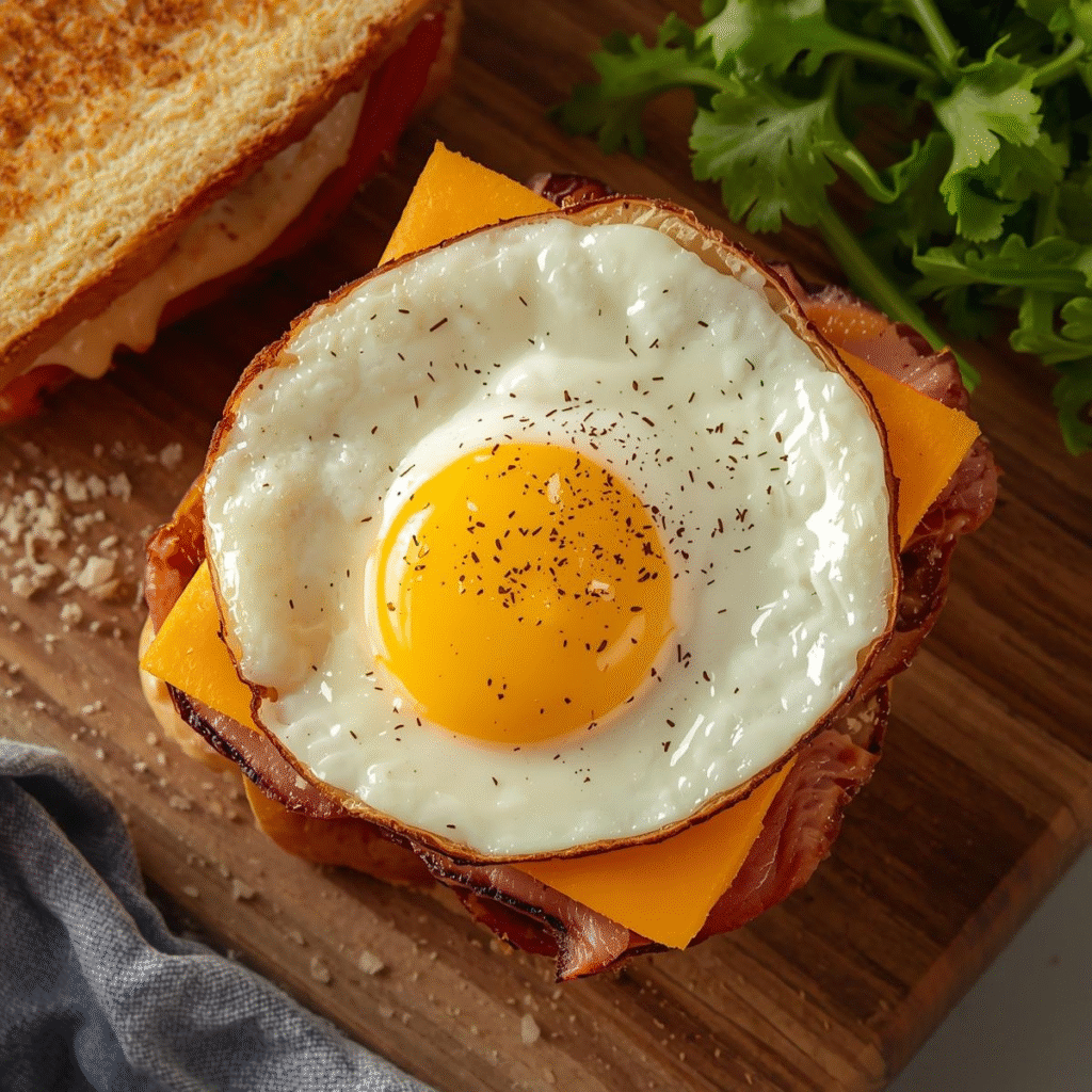 Egg and Ham Breakfast Sandwich That Tastes Better Than Takeout image