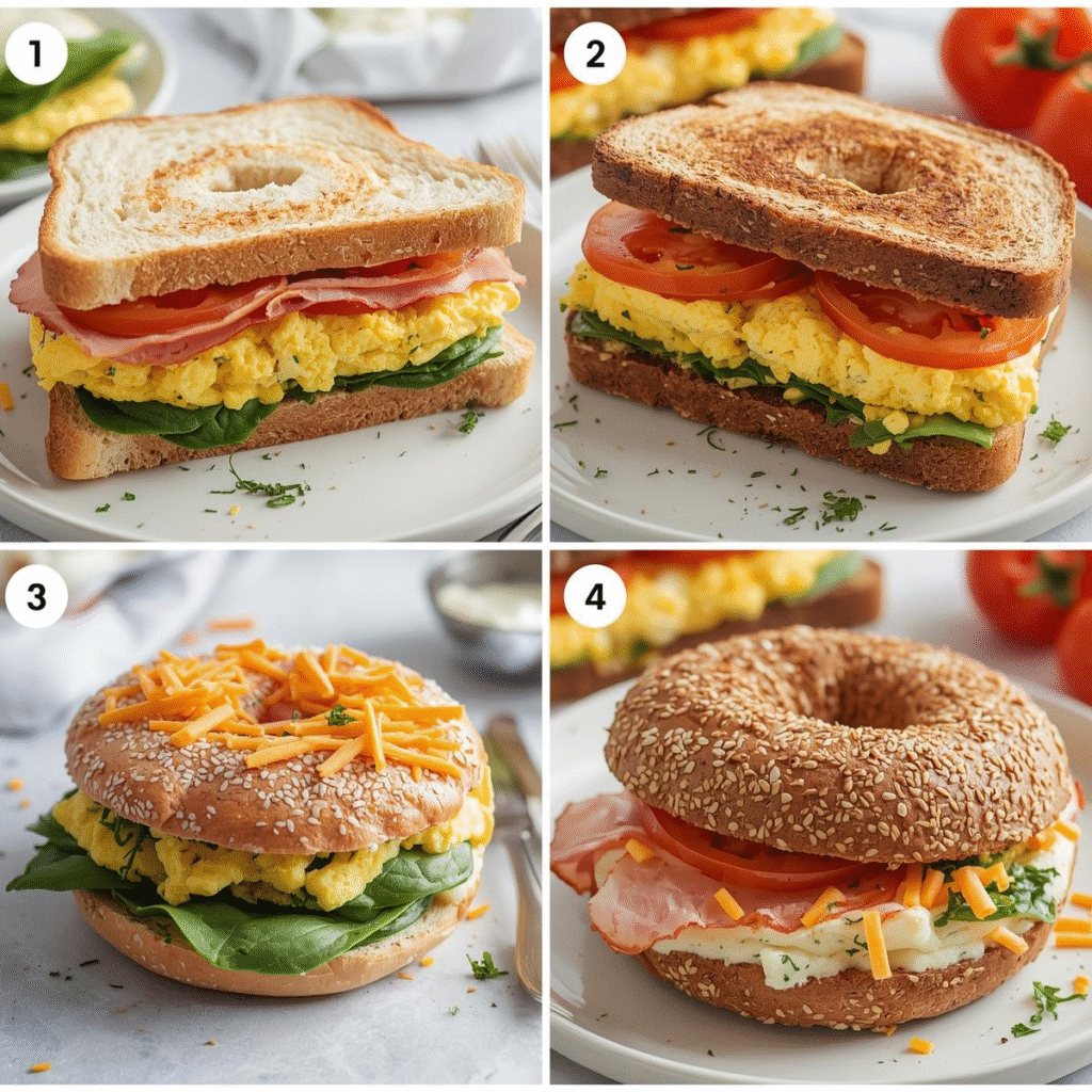 Egg and Ham Breakfast Sandwich That Tastes Better Than Takeout image