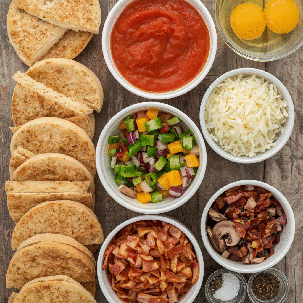 English Muffin Breakfast Pizzas That Kids and Adults Both Love image