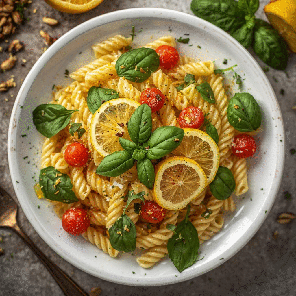 Easy 20 Minute Lemon Basil Pasta Salad Everyone Will Love image
