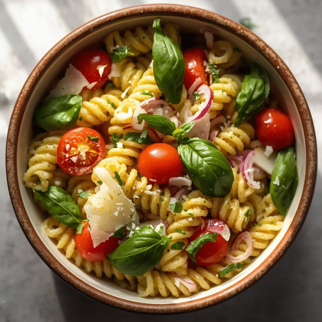 Easy 20 Minute Lemon Basil Pasta Salad Everyone Will Love image