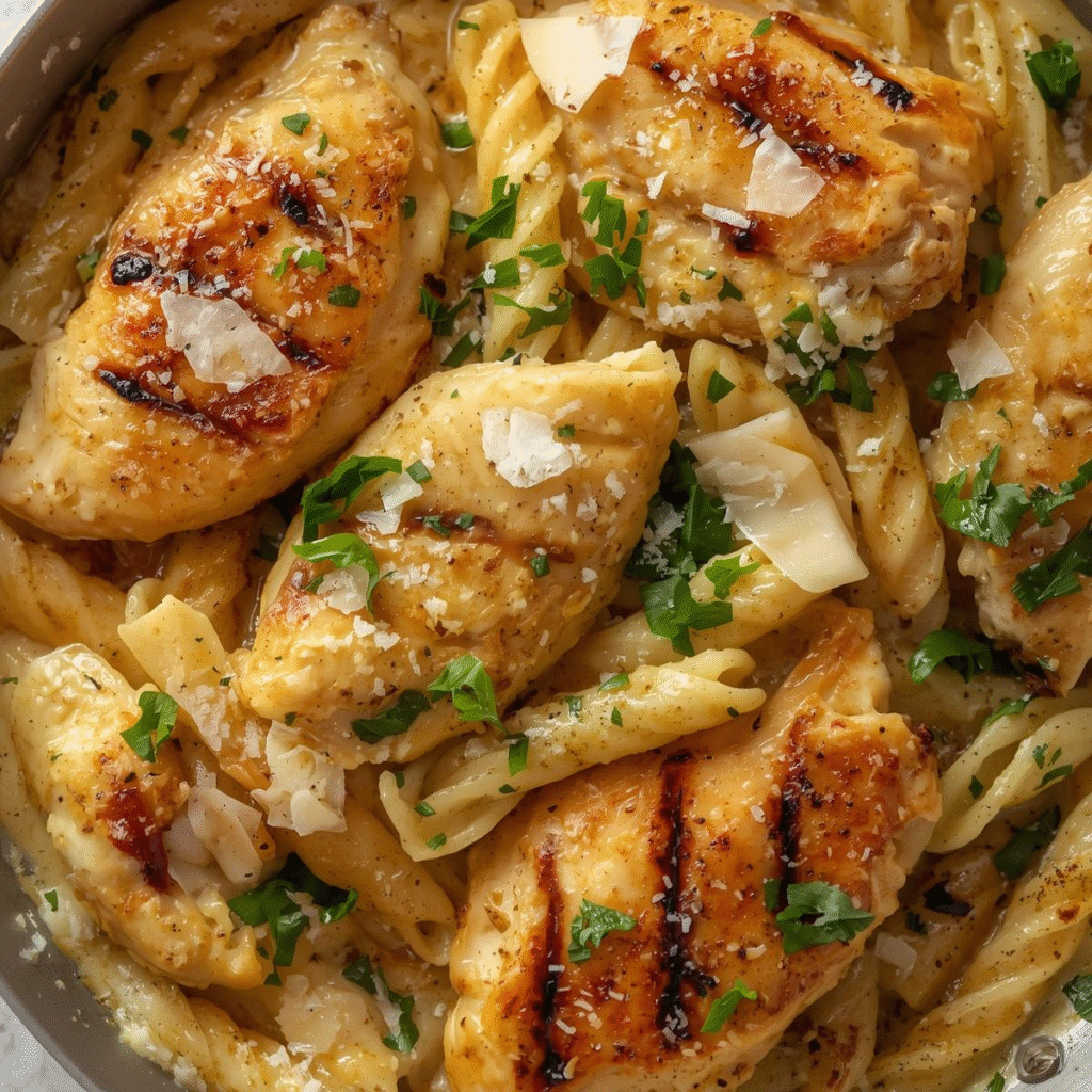 Garlic Parmesan Chicken Pasta The Best Creamy Dinner Recipe image
