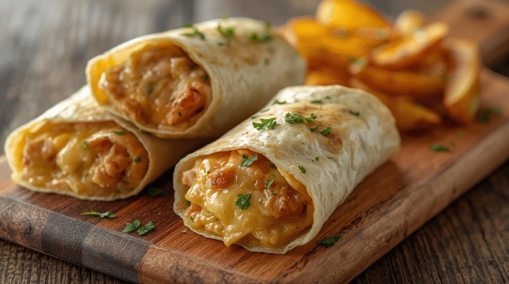 Cheesy Garlic Chicken Wraps That Will Make You Forget Takeout image