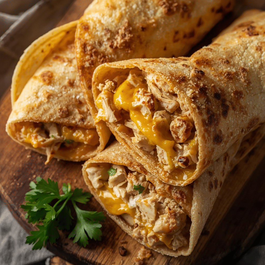 Cheesy Garlic Chicken Wraps That Will Make You Forget Takeout image
