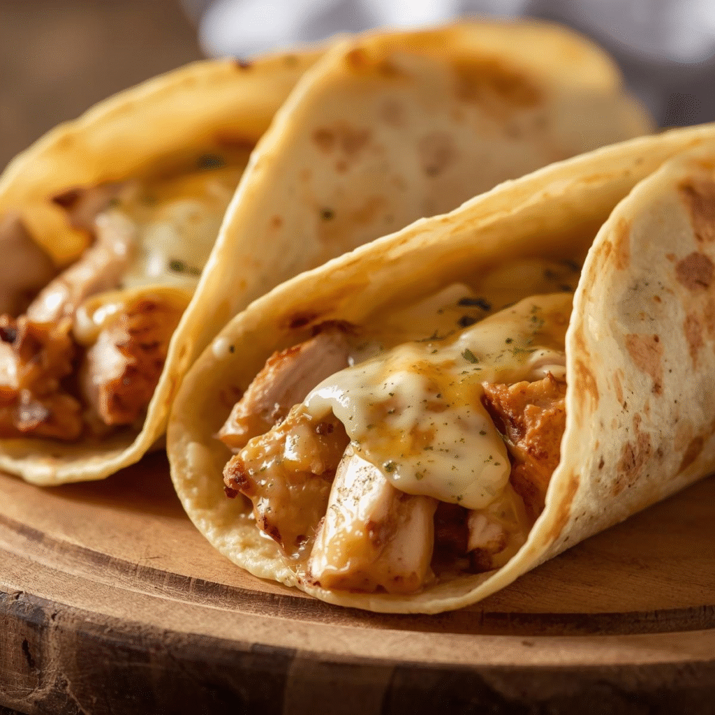 Cheesy Garlic Chicken Wraps That Will Make You Forget Takeout image