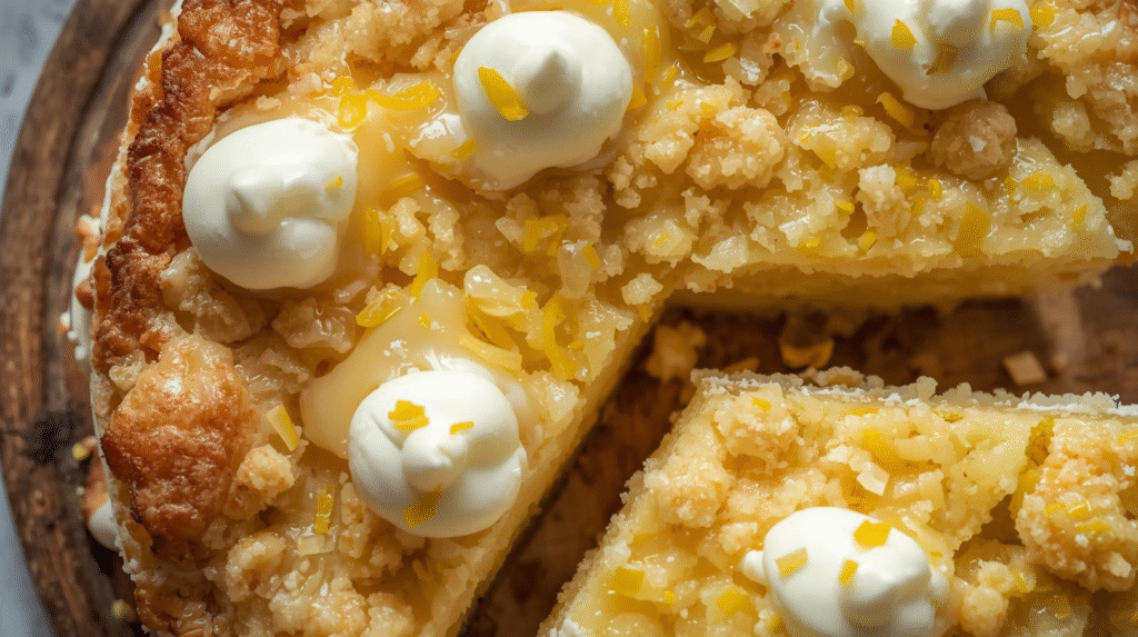Lemon Cream Cheese Dump Cake That Will Blow Your Mind image