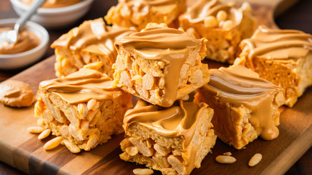 How to Make Peanut Butter Rice Crispy Treats (Easy & Delicious) image