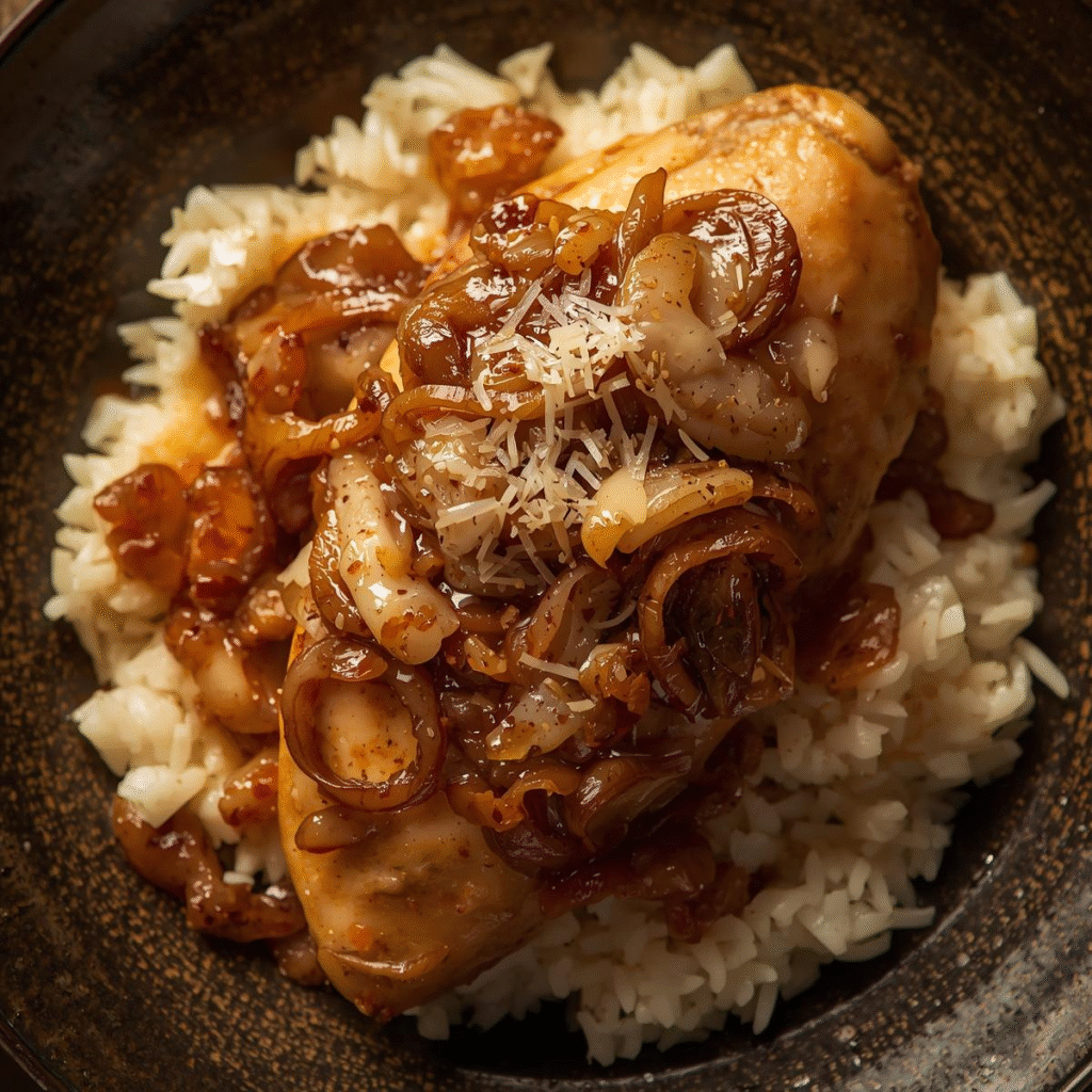 How to Make French Onion Chicken and Rice (Cheesy & Flavorful) image