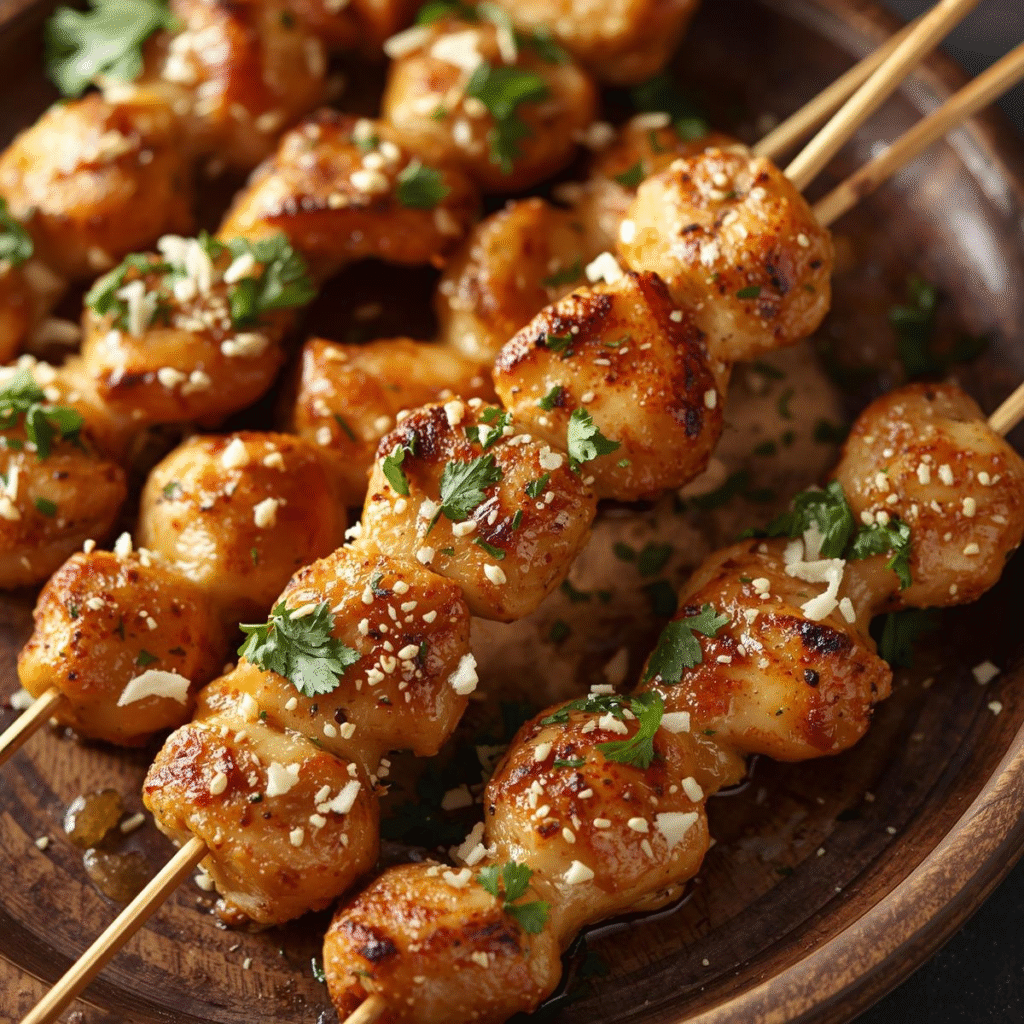 The Best Garlic Parmesan Chicken Skewers to Make at Home image