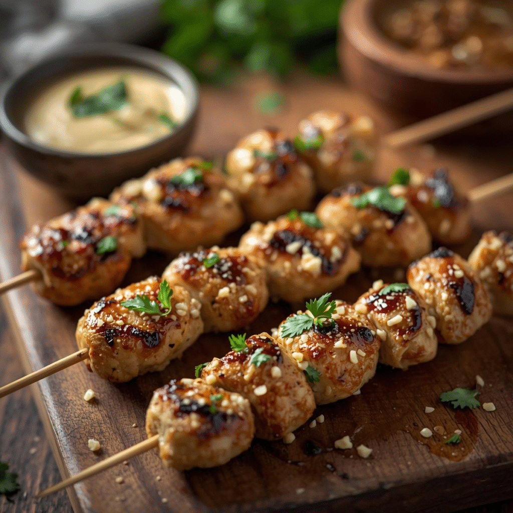 The Best Garlic Parmesan Chicken Skewers to Make at Home image