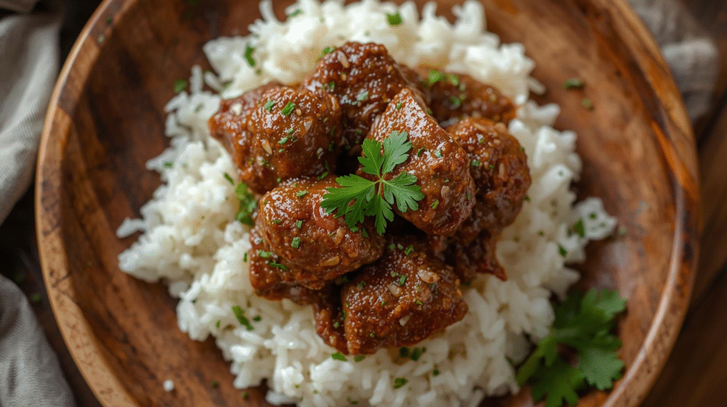 Tender Beef Tips and Savory Rice: A Recipe You’ll Love image